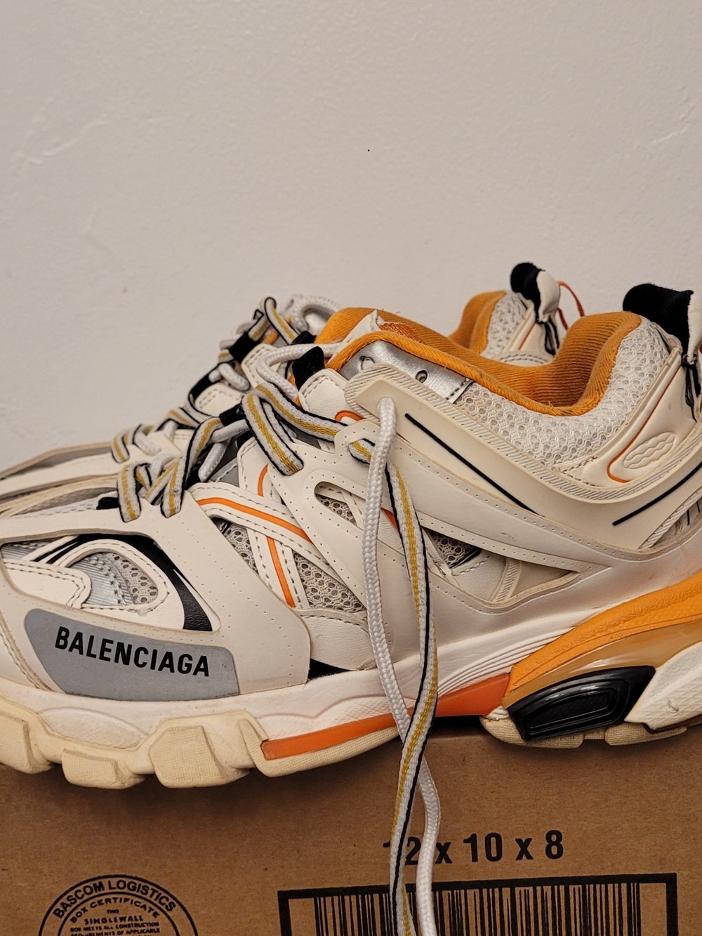 BALENCIAGA Track 2 (Size 38) Cream/Orange Color.